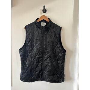 Ducks Unlimited Men’s L Sleeveless Full Zip Vest Black Preppy Nylon Anniversary